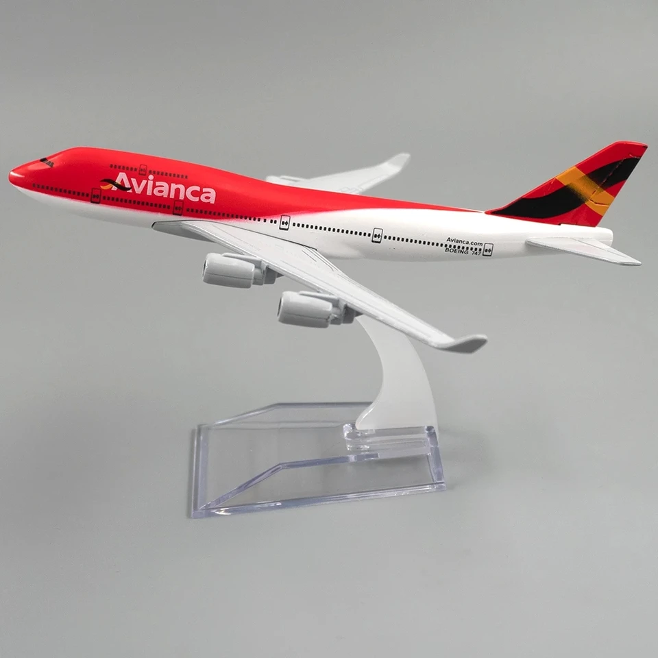 16 cm Red Air Colombia Avianca Airlines Plant Model Boeing 747 B747-400 Airways Lietadlo zliatinový režim kovového lietadla
