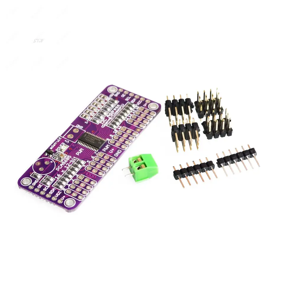 16-kanál 12-bitové PWM/Servo Driver-I2C Interface PCA9685 Modul pre modul Servo Shield Arduino alebo Raspberry Pi Shield Modul