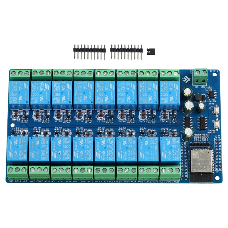 16-kanálový reléový modul DC5-12V Power Supply ESP32 Vývojová doska ESP32-Wroom Sekundárny vývojový modul