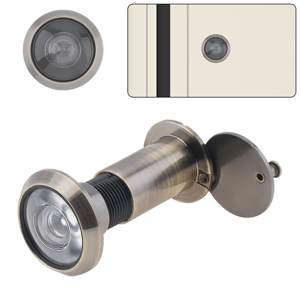 16 mm tuhá mosadz 200 stupňov Dverov Dvere Dvere Pneeple pre hrúbku 40-65 mm dvere s rotujúcou krytinou ochrany osobných údajov