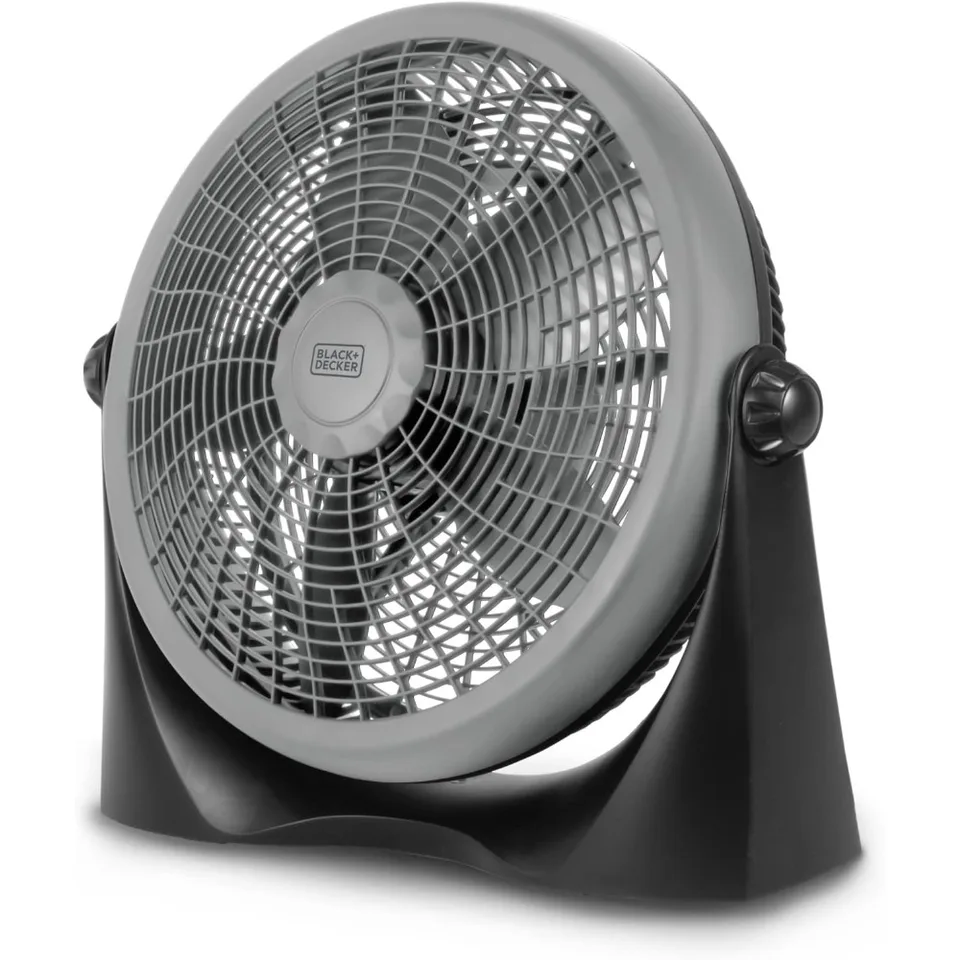 16 -palcový vysokorýchlostný podlahový ventilátor, čierny, 3 rýchlosti ventilátora, prenosné, s nastavovacím gombom, prednou strážou a robustnou základňou