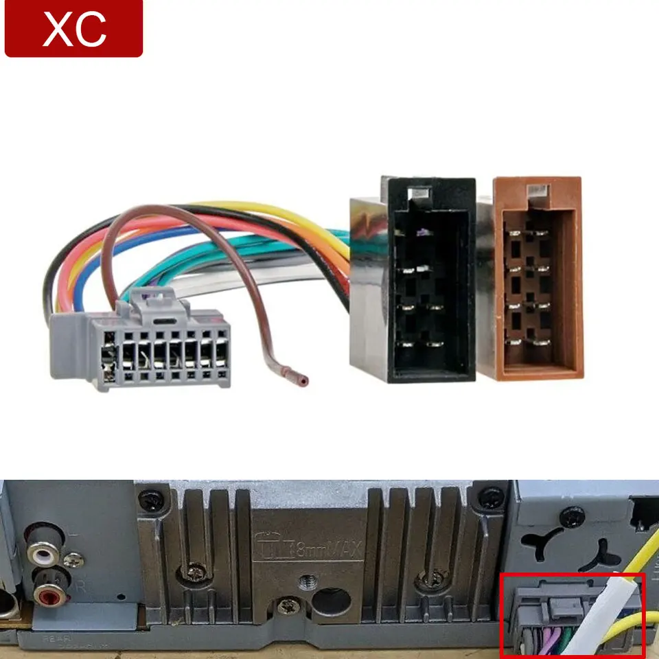 16-PIN CAR RADIO ISO Samec Adapter Cable DIN WIRING VAPRON CONNEKTOR KOMPAPATIBAL s pre PANASONIC CQ-C CQ-DFX CQ-DP séria