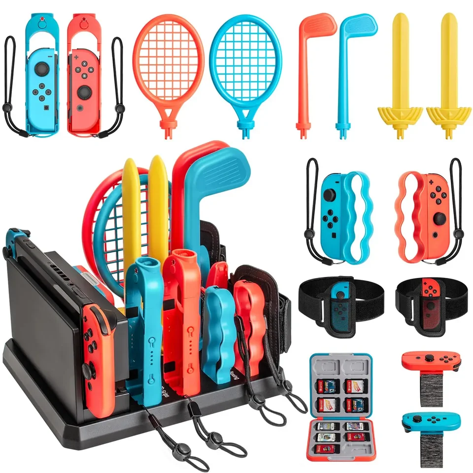 16 v 1 Switch Sports Accessories Bundle pre súpravu Nintendo Switch/ OLED Joy-Con