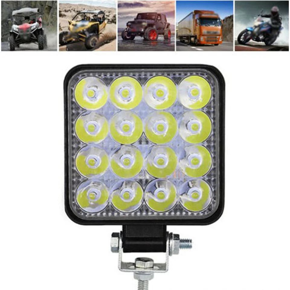 16-vedená práca Zelené svetlá Bar svetlo svetla ATV ATV OFFORMICKÁ HORNÁ LAMPA 12V/24V 48W 6000K pre projektové vozidlá rýpadlo