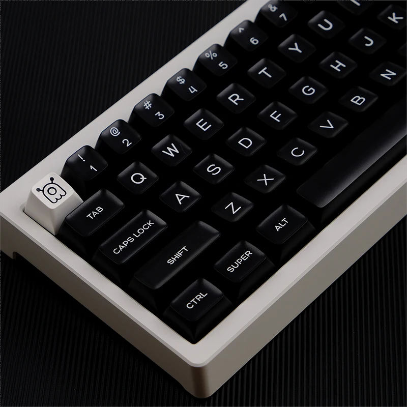 160 klávesov WOB GMK Keycap SA Profil SA Black White PBT Double Shot Shotcaps pre mechanickú klávesnicu ISO Enter 7U Spacebar GMK67 K500