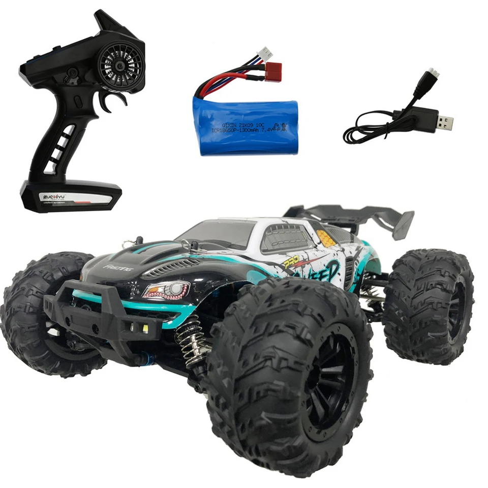 16101 /16101 Pro 1:16 75 km /h 4wd vysokorýchlostné RC auto s LED svetlom driftu 2,4 g RC Of-road Car Monster Truck Toy pre deti
