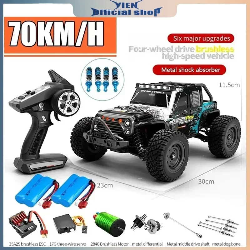 16103Pro 1:16 4WD RC CAR s LED 2,4G diaľkovým ovládaním automobilov 70 km/h