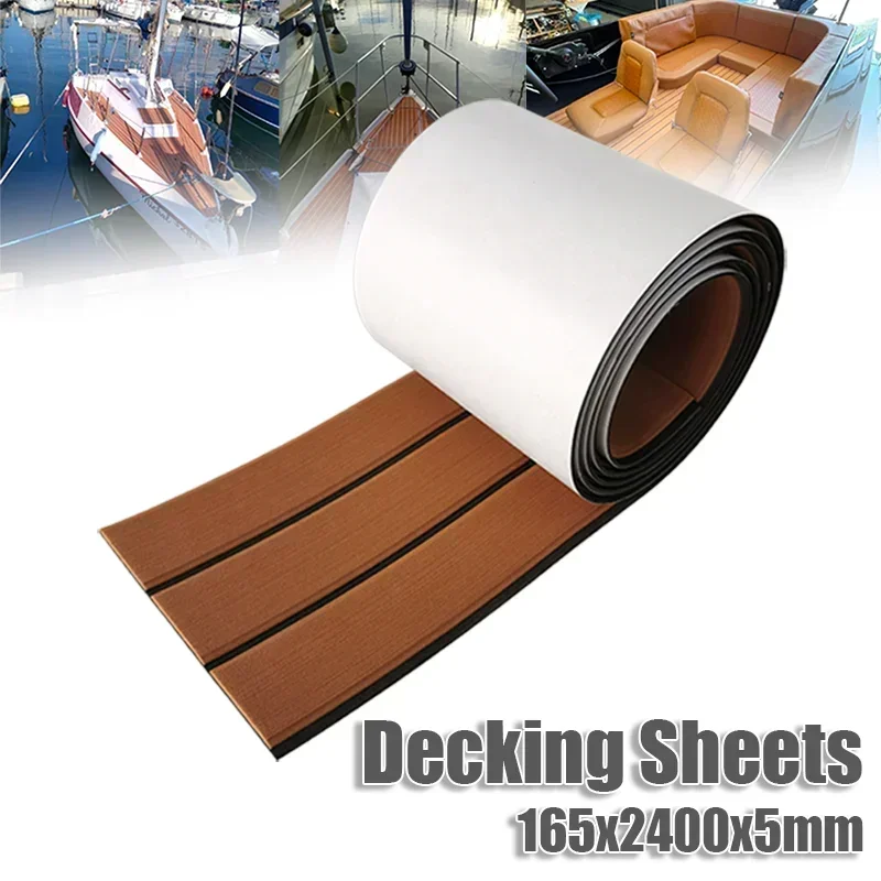 165x2400x5mm Eva Decking Yacht Loď Marine imitovaná teaková podlahová podlaha podlaha proti šmyku podložka Eva pena kajakové kempingové kempingové kempingové auto