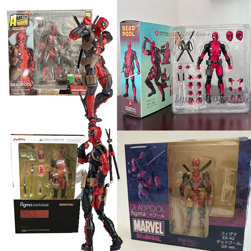 16cm Deadpool Obrázok MAFEX 082 X-MEN FIGMA 353 Akčná figúrka komiksová verzia Deadpool socha zbierka bábiky hračky narodeniny darčeky