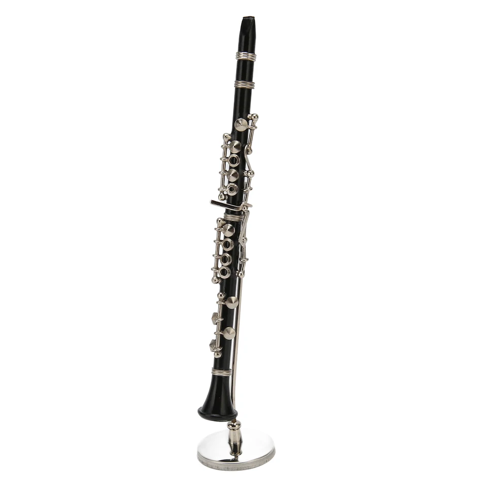 16cm Mini Black Clarinet Model dekorácie Realistické minitučné hudobné nástroje domáce stolové ozdoby