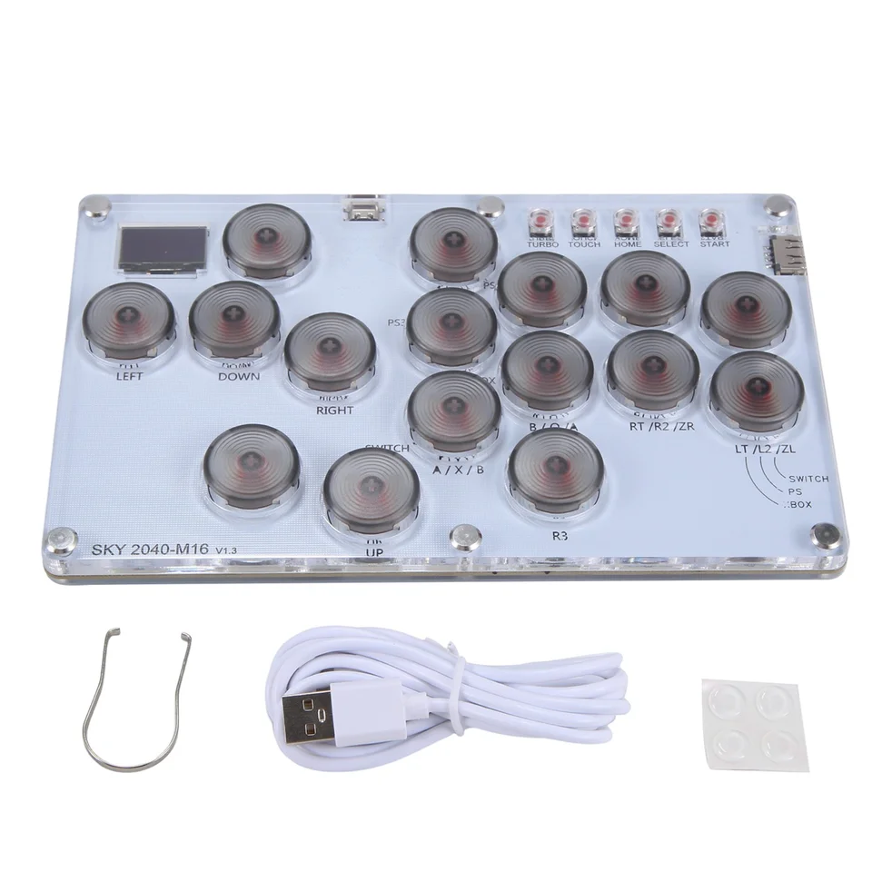 16Key Joystick Hitbox Keyboard Arcade Stick Controller pre PS4/PS3/Switch/Steam Arcade Hitbox Controller Fight Sticks B