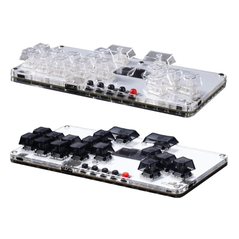 16Keys All Gomgantless Controller Gaming Keypad pre PC arkádový ovládač Arcade so svetlom