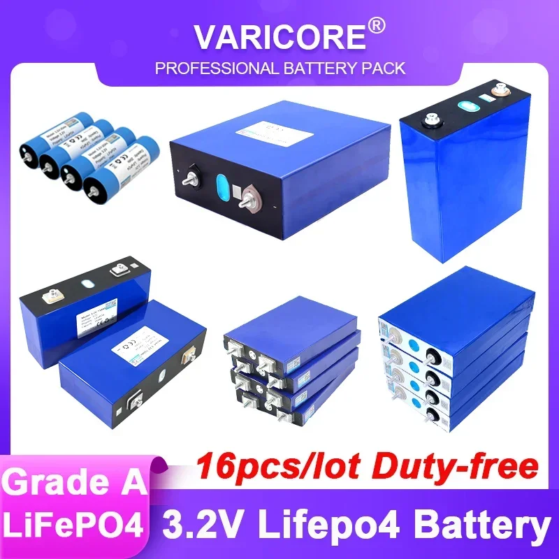 16ks 3,2V 310AH 280AH LIFEPO4 batéria lítium fosforečnanu bunka 12 V 24 V RV Campers Golf CART Off-Road off-Grid Slnečný vietor