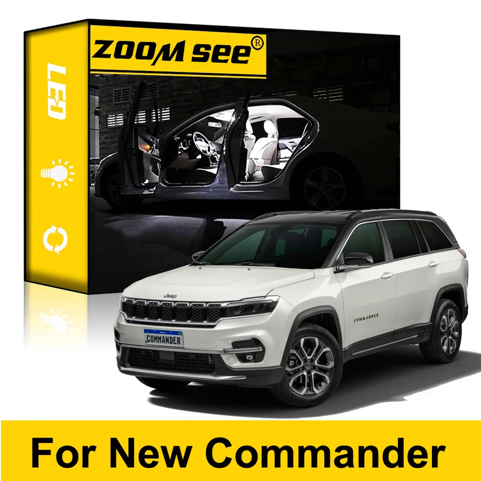 16ks CANBUS Žiadna chyba pre Jeep All New Commander 2021 2022 LED interiér Dome Map Light Kit