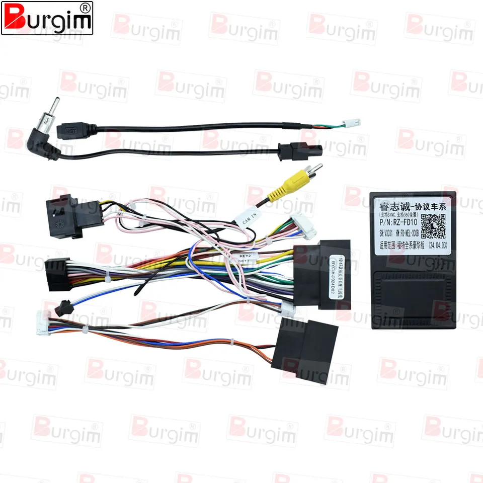 16pin Android Radio Besster Drôt pre Ford Focus 3 EcoSport Fiesta Ranger XLT Stereofónny adaptér