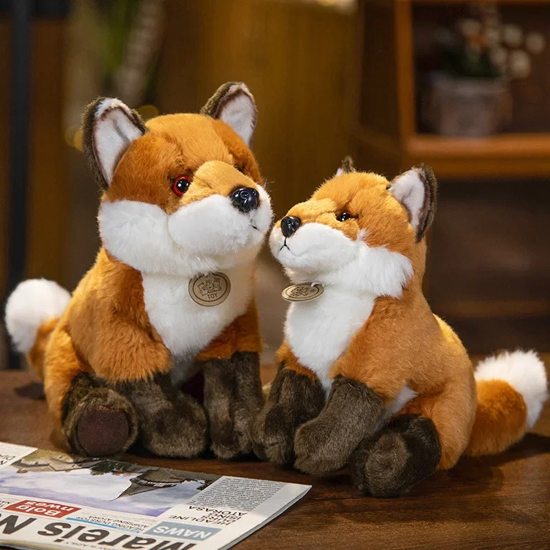 17/33/30cm RealLife Fox Plushie plnené divoké zvieratá Larely Doll Home Decor Hračky