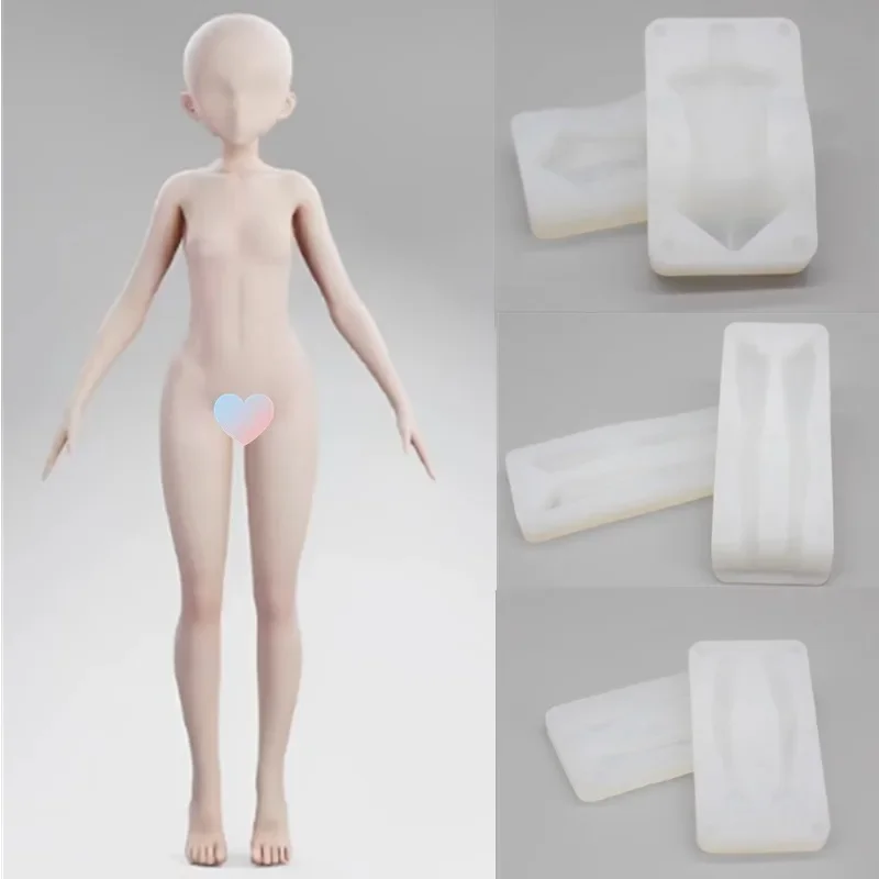 17.5 cm celotelové úmerné k dievčenskému telu silikónovej formy Set DIY Ultra Light Clay Cartoon Animation Model Model Model formy tvorby