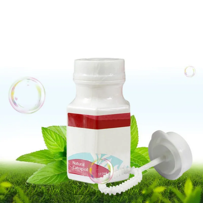 17,7 ml Prírodná príchuť Catnip Spray Mentol, aby mačiatko excitovalo interaktívne interaktívne bublinky hračky hračky blaster pre mačky
