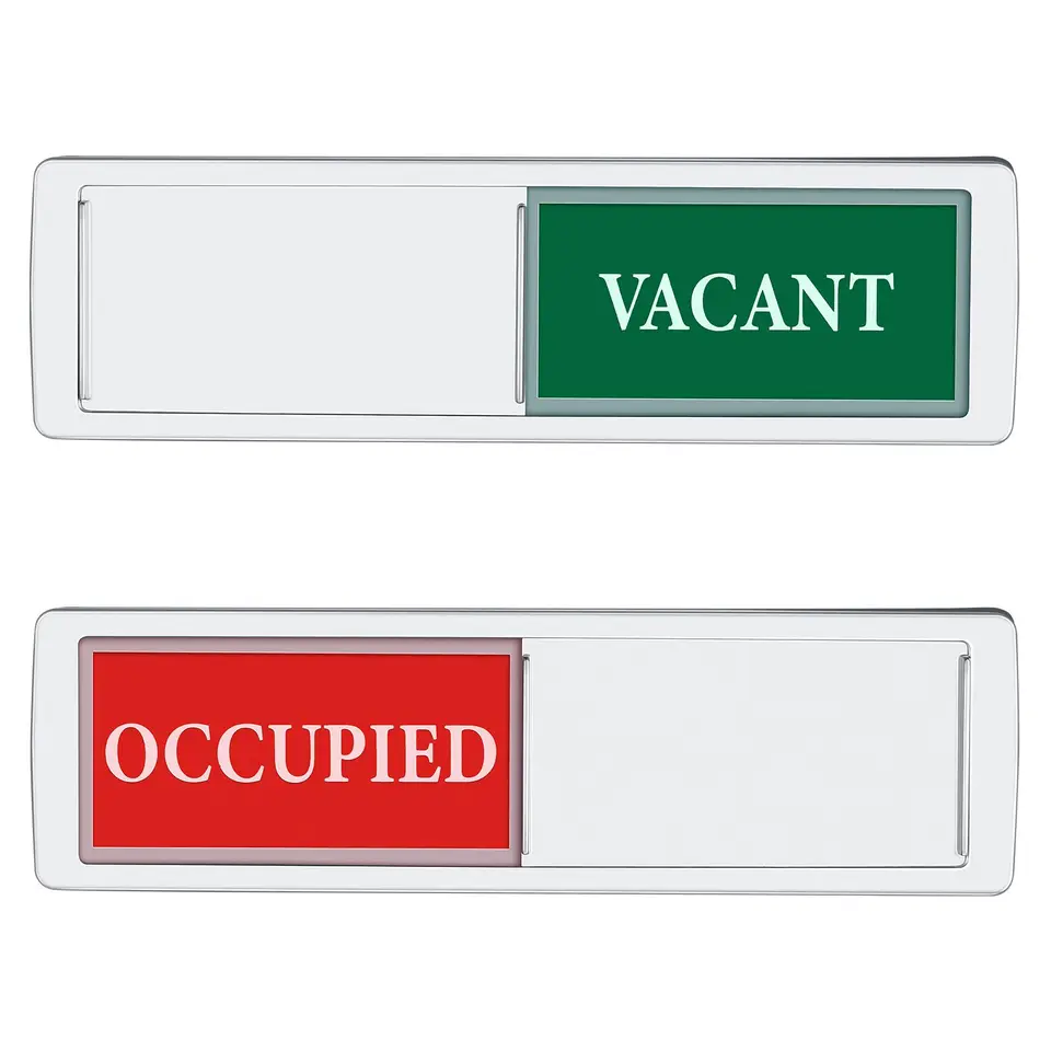 17.8 cm podpísanie súkromia Office Office Office Znaky Značky neobsadené pre indikátor Magnetic Slider Kúpeľňa Room Toalety Značky