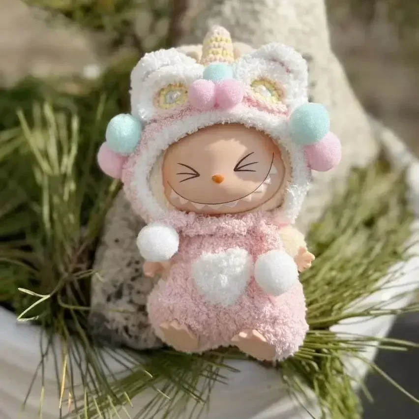 17 cm lababu Doll Doll Macaron Velvet Nový rok leva tanečný outfit s detským oblečením