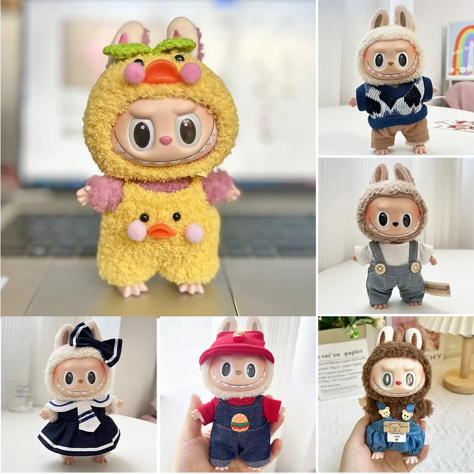 17 cm Mini Plush Doll's Clothes Doplnky pre Kóreu KPOP EXO LABUBU IDOL DOLLS FARBO