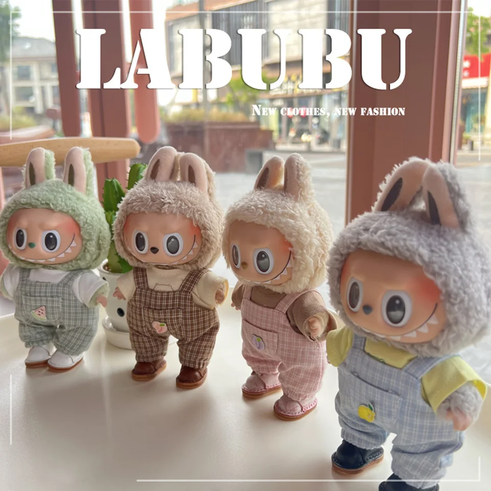 17 cm Mini plyšové oblečenie pre oblečenie pre Kóreu KPOP EXO LABUBU IDOL HAT THIRNE SET