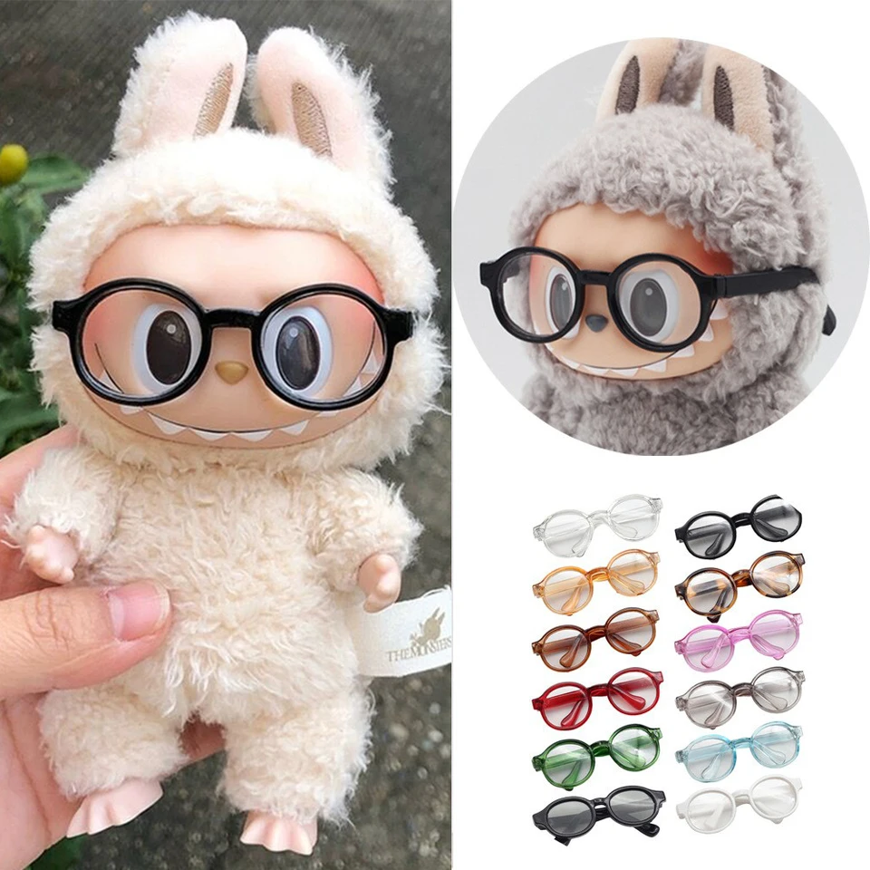 17 cm okuliare LaBubu 6,5 cm Priehľadné plastové okuliare pre 1/8 1/6 1/3 1/4 BJD pre LaBubu MSD SD Plyš pre slnečné okuliare exo