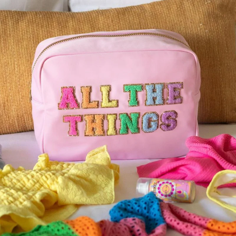 17 farieb SML XL Cestovné organizátorky Tašky Personalizované make -up taška Nylon Organizátor toaletná taška Wotofreafter zips vrecko na zips make -up vrecko na zips
