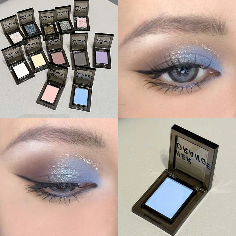 17 farieb Smoky Matte Blue Eye Shadow Metallic Mini Monochromate Palet