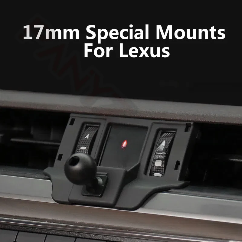 17 mm držiak na auto držiak automobilov pre lexus es ux ls rx 570 nx CT pevná zátvorka GPS podporuje základné príslušenstvo