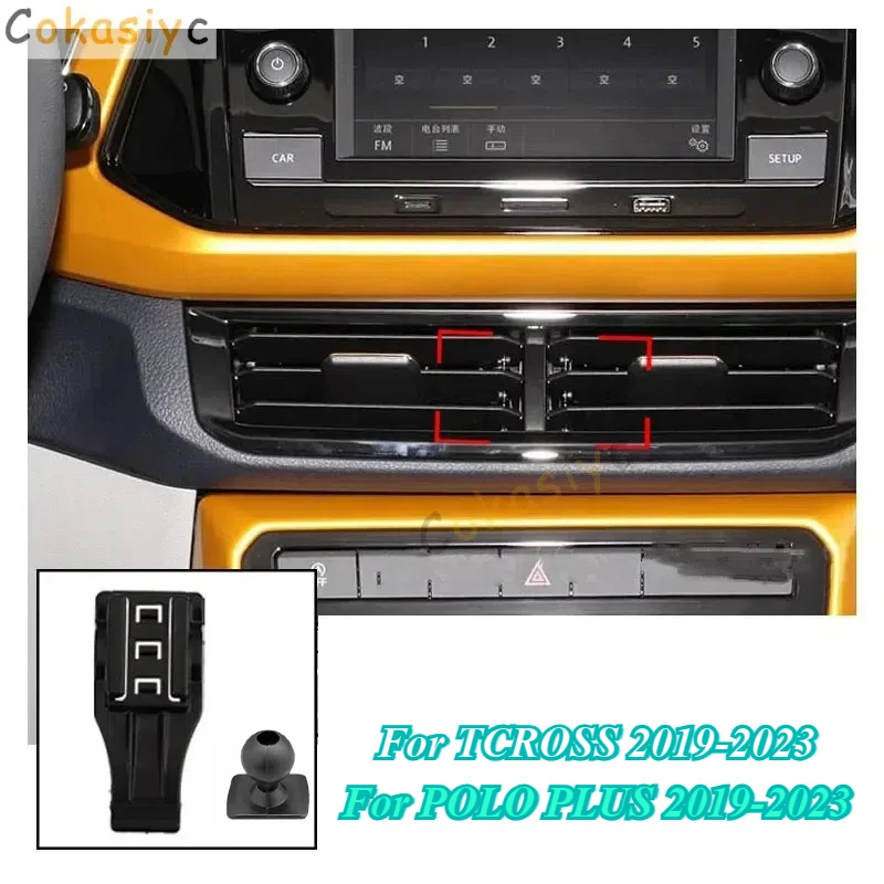 17 mm špeciálne držiaky pre Volkswagen Polo Tcross Car Phone Držiteľ GPS podporujúci pevné držiak Air Outlet Základné príslušenstvo 2011