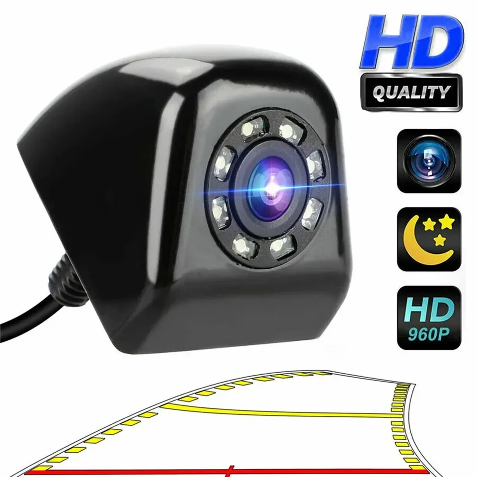 170 ° HD Vozidlo fotoaparát 8-losed car pohľad Zadný záložný parkovací fotoaparát vodotesný fotoaparát DVR