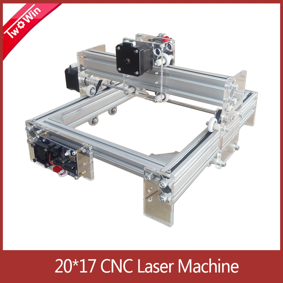 1720 CNC stroj 2-osi laserový gravírovací stroj Pracovná oblasť 170 mm*200 mm laserová tlačiareň CNC Router laser