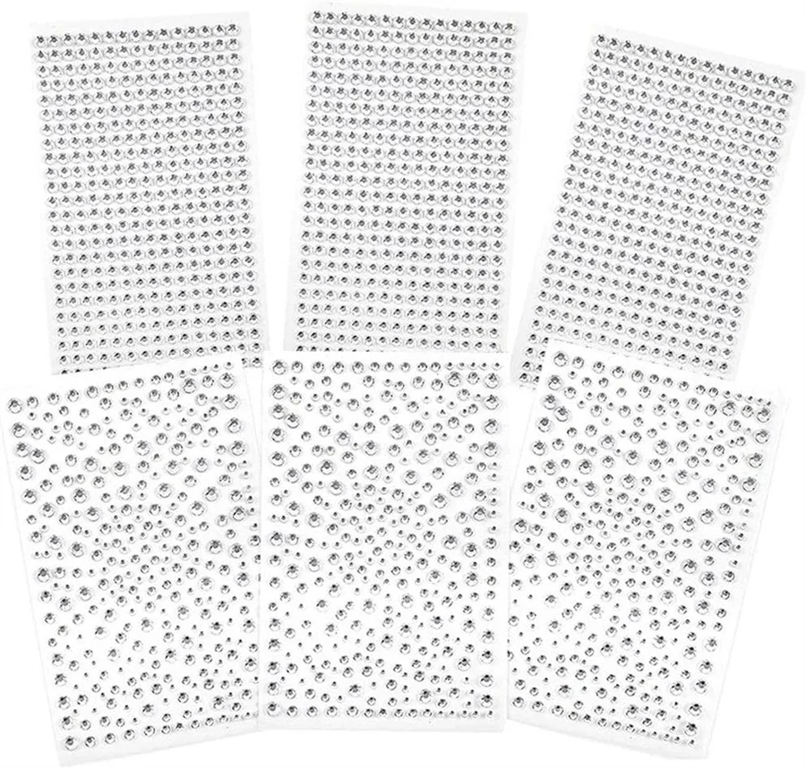 1725/2100ks čisté kamienky Nálepky pre deti DIY Craft Self Self Adhesive Bling Gems Crystal Sticker Feak na nechty Scrapbook Dekorácie