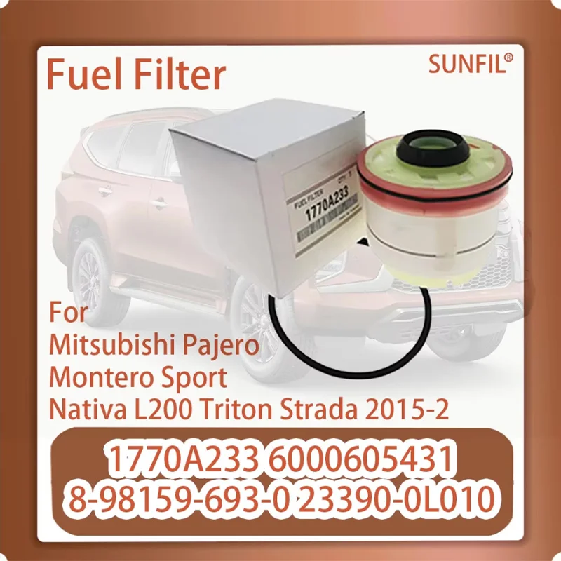 1770A233 6000605431 8-98159-693-0 23390-0L010 F Palivový filter Mitsubishi Pajero Montero Sport Nativa L200 Triton Strada 2015-2