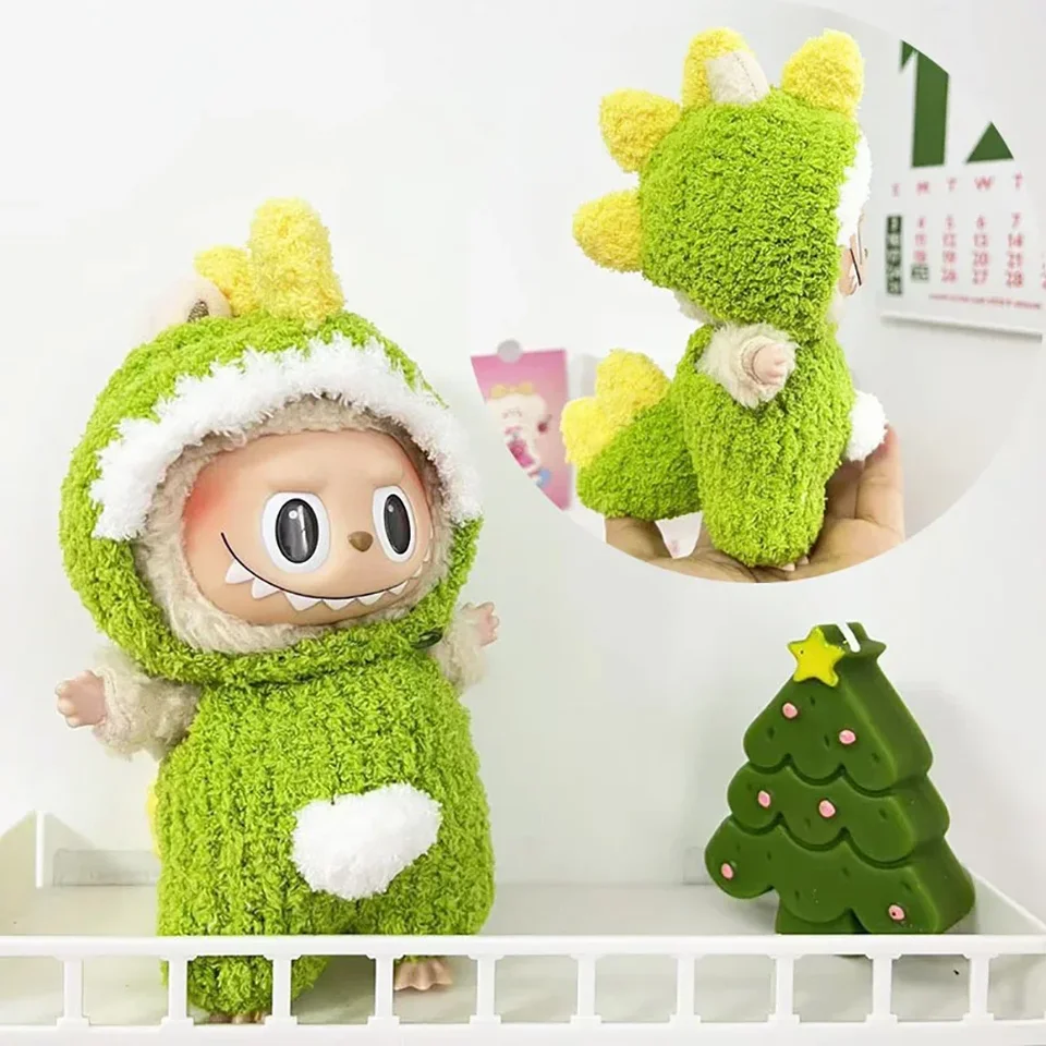 17cm LaBubu Dinosaur RoadPlay Outfit Trendy Hoodies s príslušenstvom pre LaBubu V2