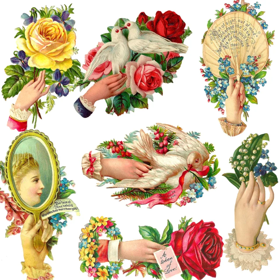 17ks Creaty Create Self-Self-Made Material Stickers /Dekorative Sticker /DIY Craft Photo album Planner Journal Stationery