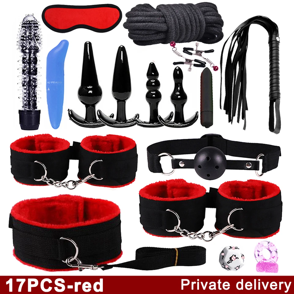 17ks sexuálne hračky pre pár 18 Dospelí väzba Púty análny zástrčka BDSM Sex Kit pre ženy Sex Games Mask Mask pre dospelých