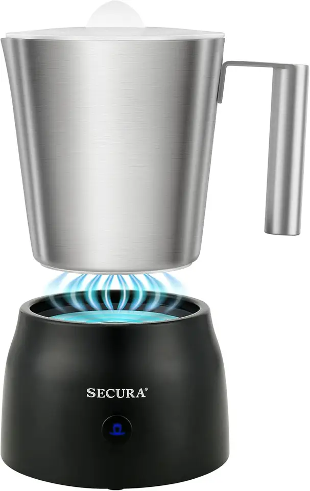 17OZ Elektrický mliečny parník z nehrdzavejúcej ocele, automatická horúca/studená pena a výrobca horúcej čokolády s umývačkou riadu, 120V