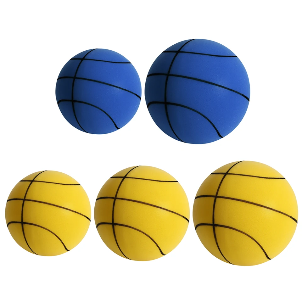 18/11/24 cm tichý basketbal s vysokým rozlíšením Air Bounce Veľkosť basketbalu 3/5/7 Training Foam Ball pre rôzne vnútorné aktivity