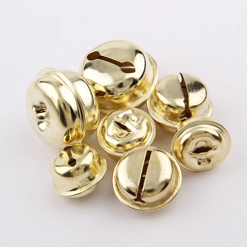 18/20/26 mm 10ks zlato Zlato Železné obyčajné pokovovanie rolničky prívesok vianočné ručné večierky DIY Crafts