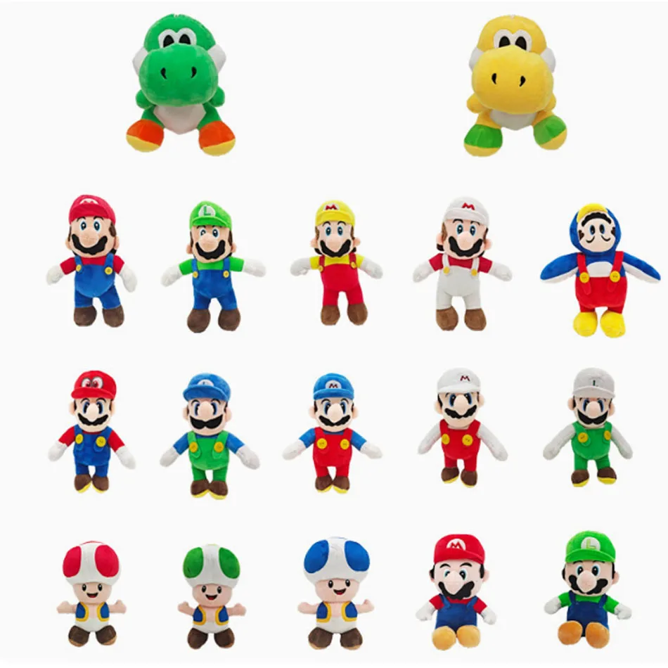 18-25 cm anime super Mario Bros Luigi plyšová bábika Game Figures dekorácie Detský vankúš Soft Hračky
