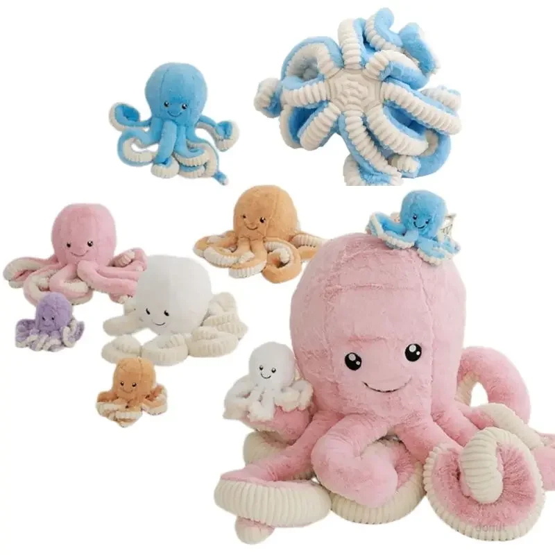 18/40/60/80 cm Funny mäkký mäkký chobotnica plyšový plyšový hračkárstvo roztomilé simulované chobotnica Doll Dol domov