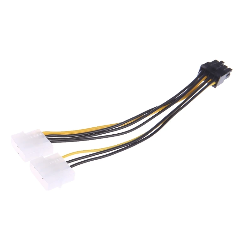 18 cm Dual 4pin až 8 Pin GPU adaptér Molex Muž do 8pin mužského grafického kábla