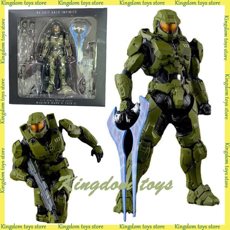 18 cm Halo nekonečné 5 anime figúrka hlavná šéfka akčnej figúry PVC Model Destor Decor Boy Birthday Darčeky ozdoby Hračky Zhromaždenie