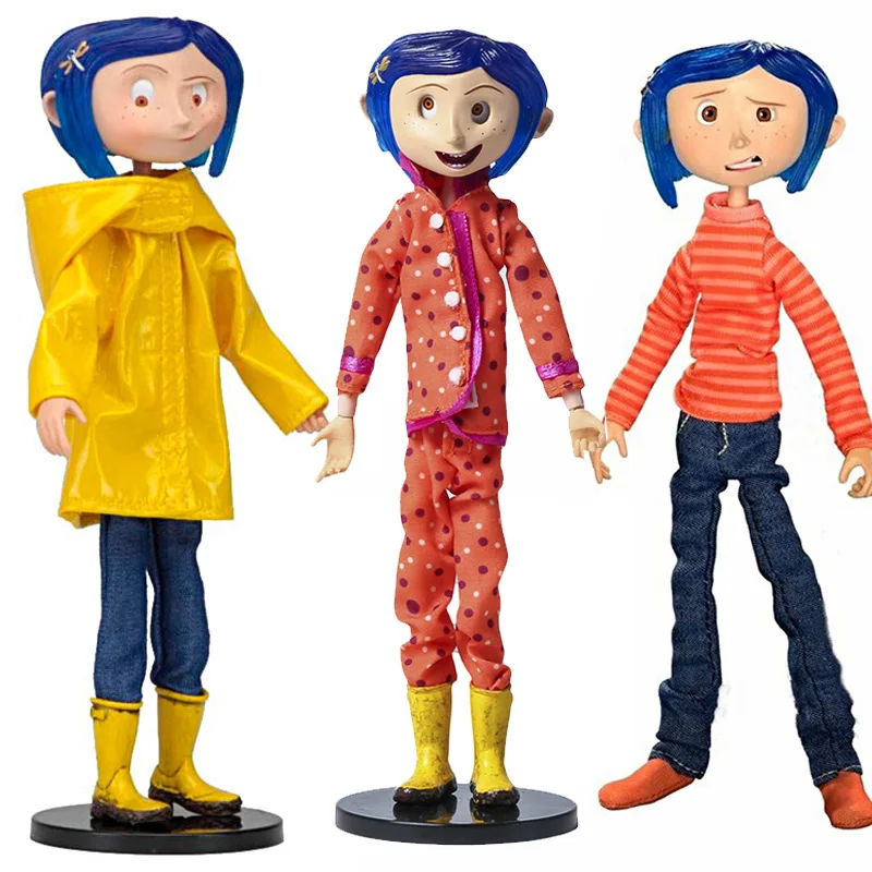 18 cm koralín Doll Tajné dvere anime figúrka koralínu akcia figúrka koralínu pláštenca ver. Figurínová zbierka modelka pre bábiky