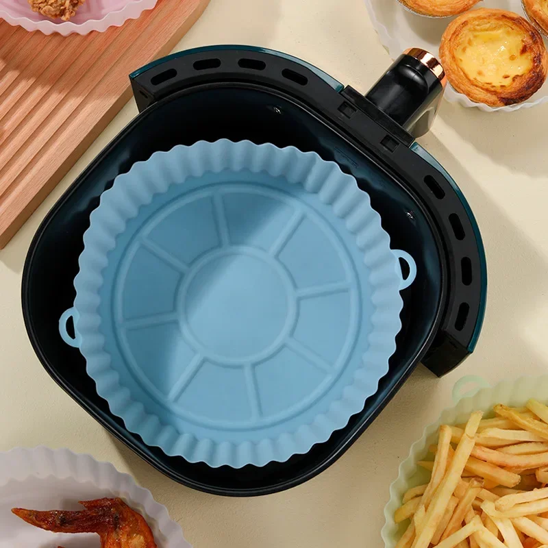 18 cm Silikónové vzduchové fritézy Ruka na pečenie podnos s vyprážané kuracie kôš rut