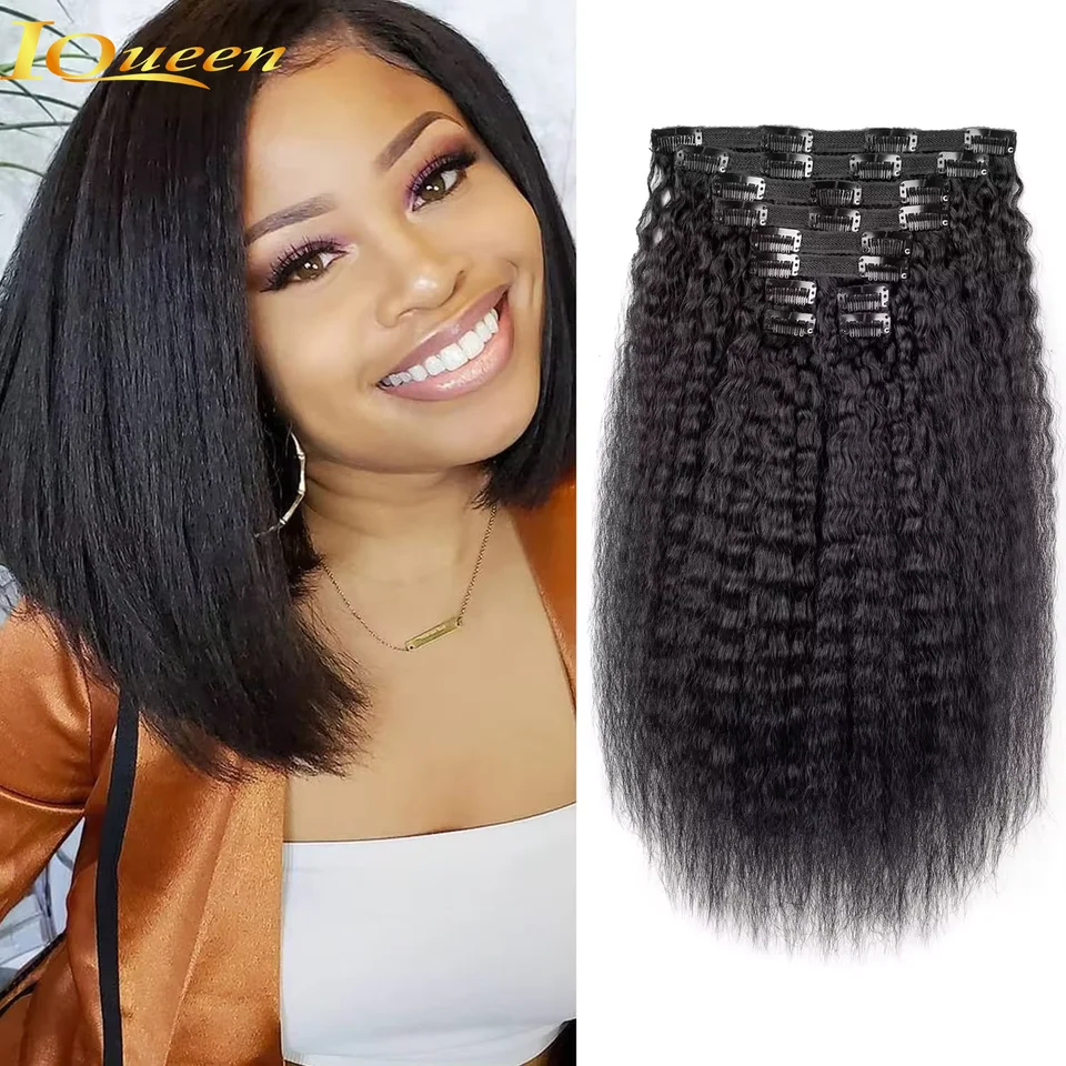 18 klipov v predlžovaní vlasov výstredné rovné 120 g/set clip ins ľudské predlžovanie vlasov bezšvový klip ins Natural čierne vlasy pre ženy