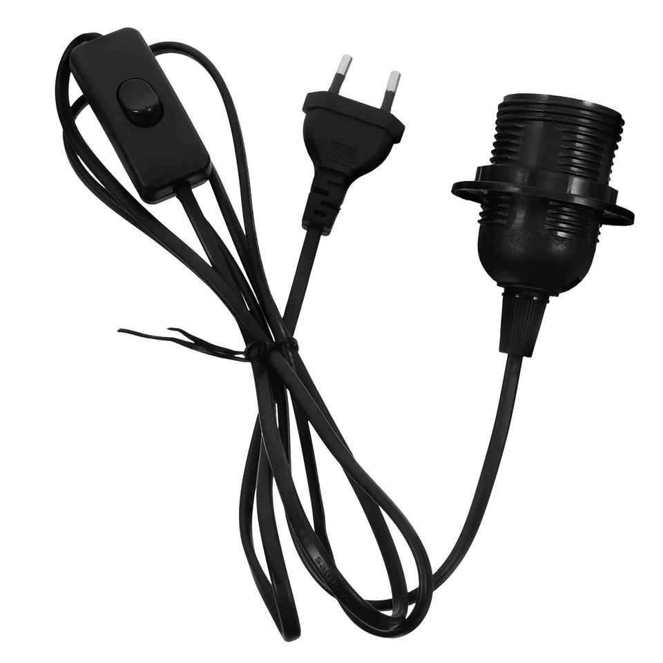 18 m predĺženia závesná lampa prívesok Light Light kábel kábel E14 ON/OFF EU Plug (čierna) Svetlo predlžovanie