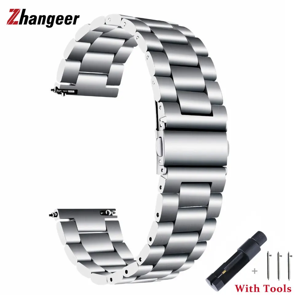 18 mm 20 mm 22 mm 24 mm plná z nehrdzavejúcej ocele hodinky pre univerzálne hodinové pásy Metal Watch Buckle Watch Adsessories s náradím